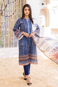 UAE -3PC Lawn Printed Unstitched Suit CL-32328 A