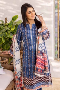 UAE -3PC Lawn Printed Unstitched Suit CL-32328 A