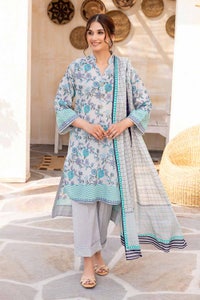 UAE -3PC Printed Lawn Unstitched Suit CL-32217 B