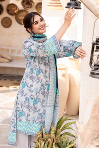 UAE -3PC Printed Lawn Unstitched Suit CL-32217 B