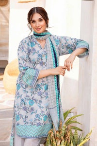 UAE -3PC Printed Lawn Unstitched Suit CL-32217 B