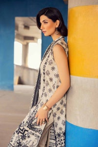 UAE -3PC Embroidered Cambric Unstitched Suit with Digital Printed Lawn Dupatta CBE-32005