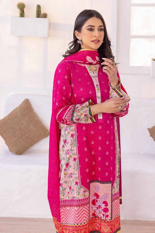 UAE -3PC Lawn Printed Unstitched Suit CL-32432