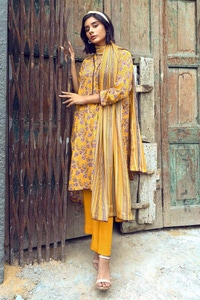 UAE -3PC Printed Linen Unstitched Suit LT-32011 B