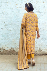 UAE -3PC Printed Linen Unstitched Suit LT-32011 B