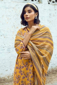 UAE -3PC Printed Linen Unstitched Suit LT-32011 B