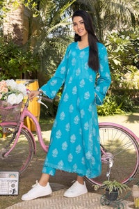 UAE -2PC Lawn Silver Printed Unstitched Suit TL-32042