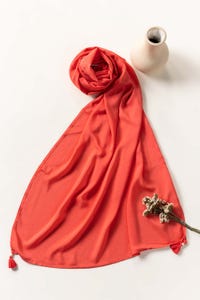 UAE -Coral Blended Solid Scarf WG-SCF-23-103
