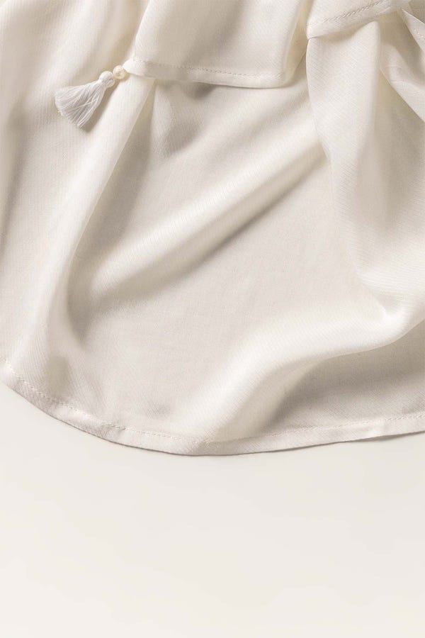 UAE -White Blended Solid Scarf WG-SCF-23-109