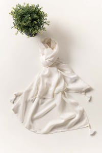 UAE -White Blended Solid Scarf WG-SCF-23-109