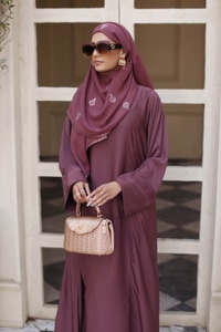 UAE -Nisa Abaya With Embroidered Scarf WGB-KAB-22029