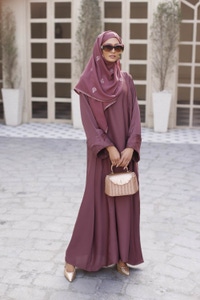 UAE -Nisa Abaya With Embroidered Scarf WGB-KAB-22029