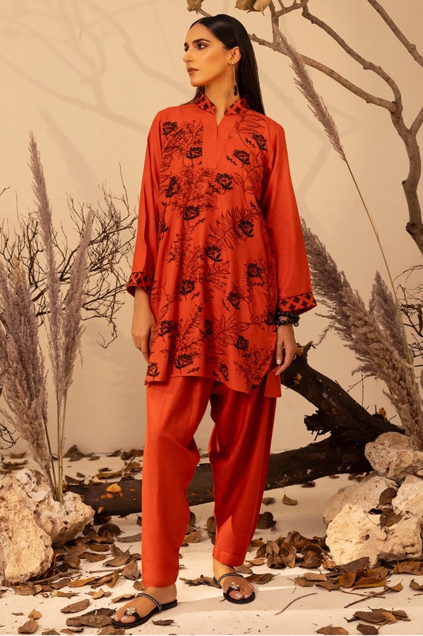 UAE -Acrylic Embroidered Shirt And Trouser WGK-ACW-DE-3236