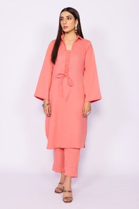 UAE -Studio Collection Dyed Shirt And Trouser WGK-CGS-DY-2262
