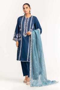 UAE -Cambric Dyed Embroidered Shirt And Trouser With Dupatta WGK-CMS-DE-2231