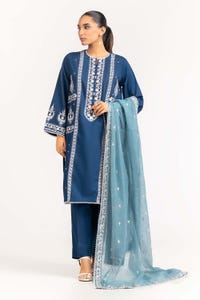 UAE -Cambric Dyed Embroidered Shirt And Trouser With Dupatta WGK-CMS-DE-2231