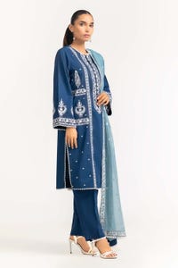 UAE -Cambric Dyed Embroidered Shirt And Trouser With Dupatta WGK-CMS-DE-2231