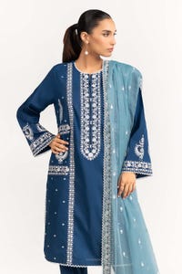 UAE -Cambric Dyed Embroidered Shirt And Trouser With Dupatta WGK-CMS-DE-2231