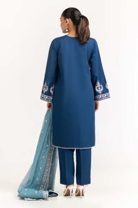 UAE -Cambric Dyed Embroidered Shirt And Trouser With Dupatta WGK-CMS-DE-2231