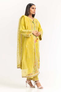 UAE -Cambric Dyed Embroidered Shirt And Trouser With Dupatta WGK-CMS-DE-2233