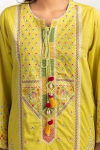 UAE -Cambric Dyed Embroidered Shirt And Trouser With Dupatta WGK-CMS-DE-2233