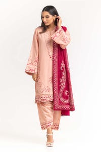 UAE -Cambric Dyed Embroidered Shirt And Trouser With Dupatta WGK-CMS-DE-2234