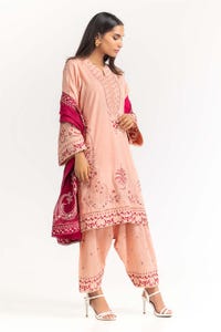 UAE -Cambric Dyed Embroidered Shirt And Trouser With Dupatta WGK-CMS-DE-2234