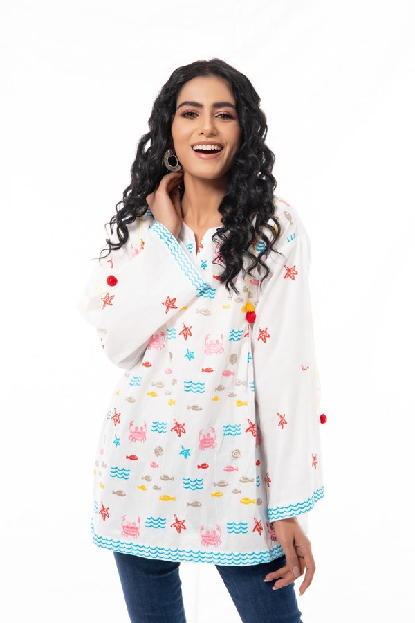 UAE -Cambric Dyed Embroidered Shirt WGK-CMS-DE-861
