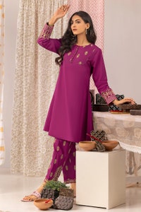 UAE -Husn Ara Block Printed Shirt and Trouser WGK-CMS-SP-1218