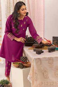 UAE -Husn Ara Block Printed Shirt and Trouser WGK-CMS-SP-1218