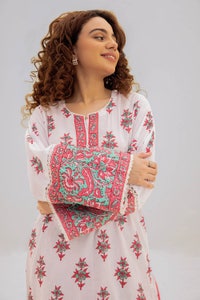 UAE -Husn Ara Block Printed Shirt And Block Printed Trouser WGK-CMS-SP-1248