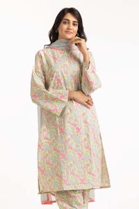 UAE -Rozana Lawn Block Printed Shirt And Trouser With Chiffon Dupatta WGK-CMS-SP-2166