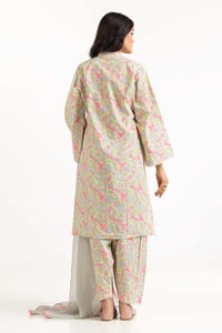UAE -Rozana Lawn Block Printed Shirt And Trouser With Chiffon Dupatta WGK-CMS-SP-2166