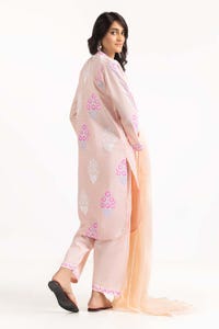 UAE -Rozana Lawn Block Printed Shirt And Trouser With Chiffon Dupatta WGK-CMS-SP-2168