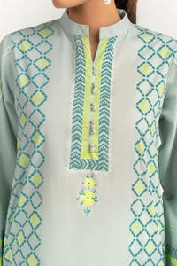 UAE -Lawn Block Print Shirt And Trouser With Chiffon Dupatta WGK-CMS-SP-2173