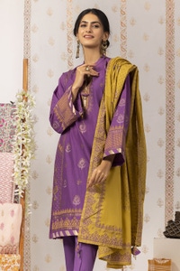 UAE -Nayaab Block Printed Shirt and Dyed Trouser with Block Printed Dupatta WGK-CMS-SP-901