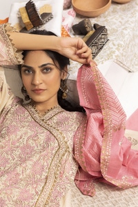 UAE -Nayaab Block Printed Shirt and Dyed Trouser with Block Printed Dupatta WGK-CMS-SP-903
