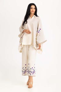 UAE -Needle Craft Dobby Embroidered Shirt And Trouser WGK-DBS-DE-2143