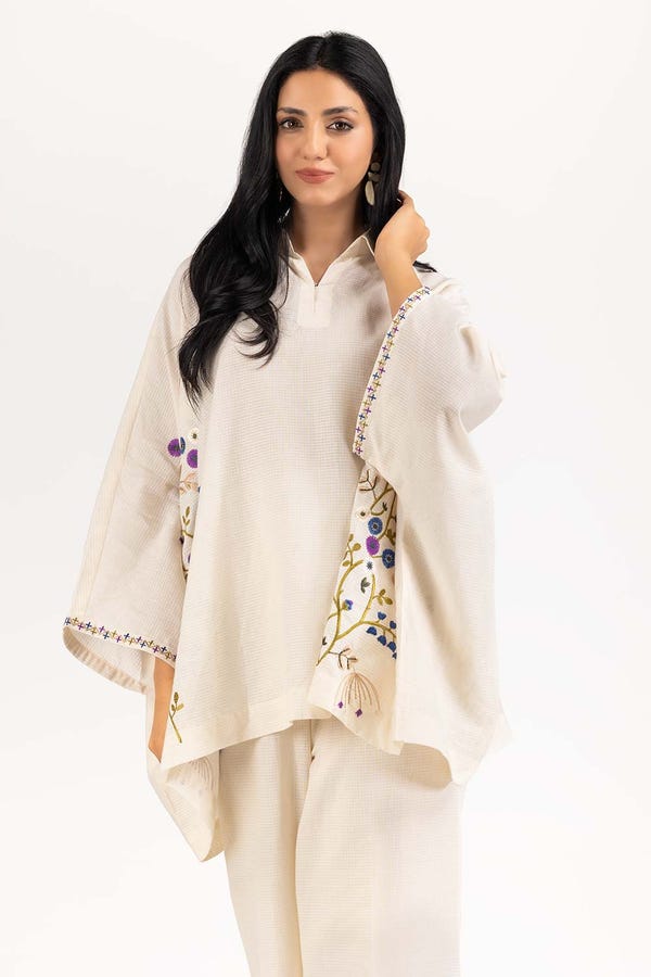 UAE -Needle Craft Dobby Embroidered Shirt And Trouser WGK-DBS-DE-2143