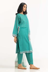 UAE -Tehwaar Lurax Dobby Dyed Embroidered Shirt And Trouser With Dupatta WGK-DBS-DE-2151