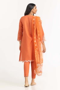 UAE -Tehwaar Lurax Dobby Dyed Embroidered Shirt And Trouser With Dupatta WGK-DBS-DE-2153