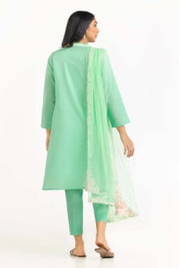 UAE -Tehwaar Lurax Dobby Dyed Embroidered Shirt And Trouser With Dupatta WGK-DBS-DE-2154
