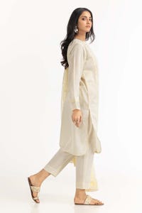 UAE -Tehwaar Lurax Dobby Dyed Embroidered Shirt And Trouser With Dupatta WGK-DBS-DE-2156