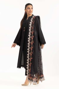 UAE -Tehwaar Dobby Dyed Embroidered Shirt And Trouser With Embroidered Dupatta WGK-DBS-DE-2186