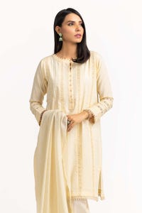 UAE -Dobby Dyed Shirt And Trouser With Embroidered Dupatta WGK-DBS-DE-2189