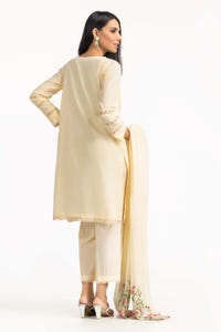UAE -Dobby Dyed Shirt And Trouser With Embroidered Dupatta WGK-DBS-DE-2189