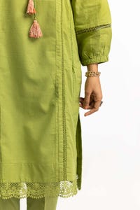 UAE -Dobby Dyed Shirt And Trouser With Embroidered Dupatta WGK-DBS-DE-2191