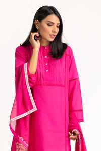 UAE -Dobby Dyed Shirt And Trouser With Embroidered Dupatta WGK-DBS-DE-2192