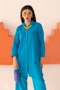 UAE -Dobby Seersucker Dyed Shirt And Trouser WGK-DBW-DY-2895