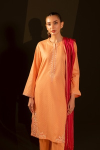 UAE -Jacquard Embroidered Shirt And Jacquard Dupatta WGK-JQW-DE-2956